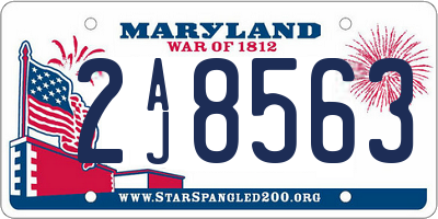 MD license plate 2AJ8563