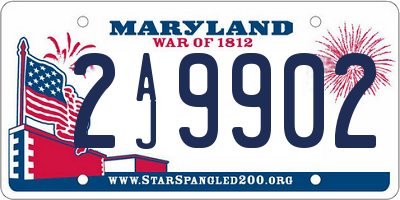 MD license plate 2AJ9902