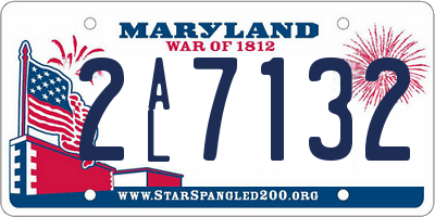 MD license plate 2AL7132