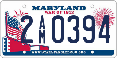 MD license plate 2AM0394