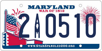 MD license plate 2AM0510