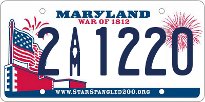 MD license plate 2AM1220
