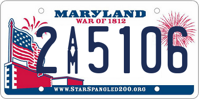 MD license plate 2AM5106