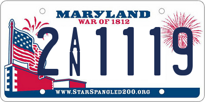 MD license plate 2AN1119