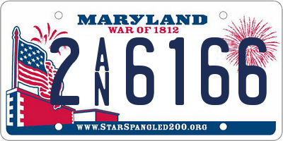 MD license plate 2AN6166