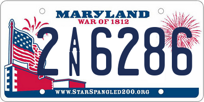 MD license plate 2AN6286