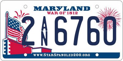 MD license plate 2AN6760