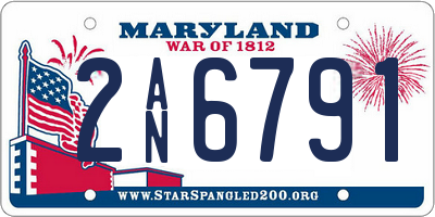 MD license plate 2AN6791