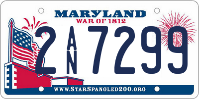 MD license plate 2AN7299