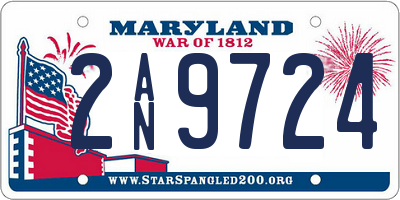 MD license plate 2AN9724