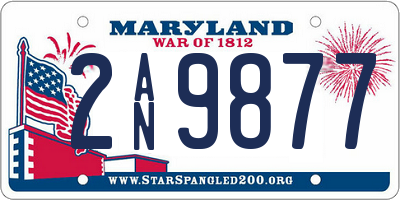 MD license plate 2AN9877
