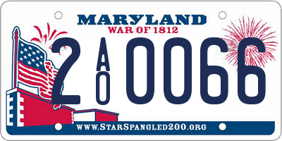 MD license plate 2AO0066