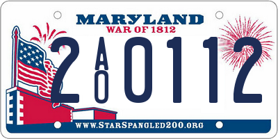 MD license plate 2AO0112