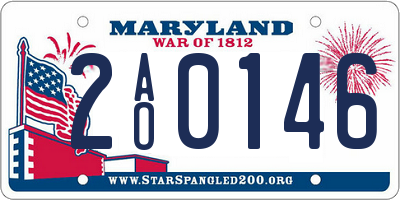MD license plate 2AO0146
