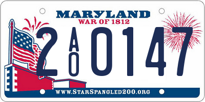 MD license plate 2AO0147
