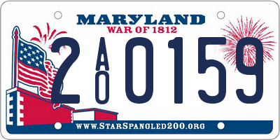 MD license plate 2AO0159