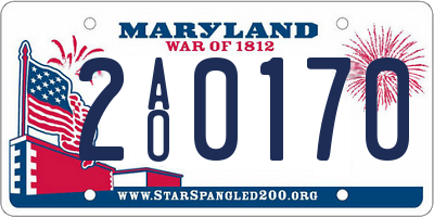 MD license plate 2AO0170