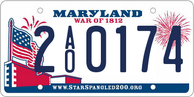 MD license plate 2AO0174