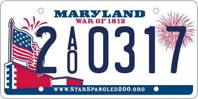 MD license plate 2AO0317