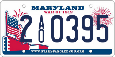 MD license plate 2AO0395