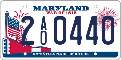 MD license plate 2AO0440