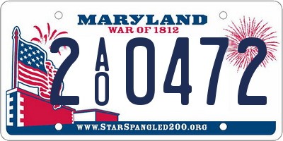 MD license plate 2AO0472