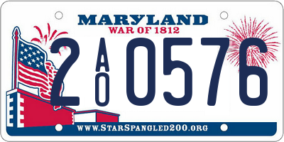 MD license plate 2AO0576