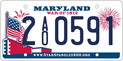 MD license plate 2AO0591
