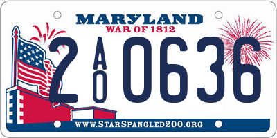 MD license plate 2AO0636