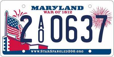 MD license plate 2AO0637