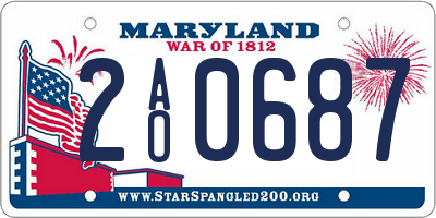MD license plate 2AO0687