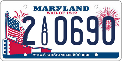MD license plate 2AO0690