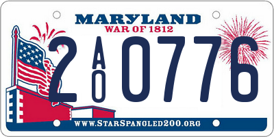 MD license plate 2AO0776