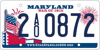 MD license plate 2AO0872