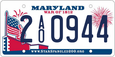 MD license plate 2AO0944