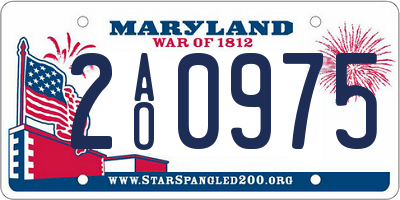 MD license plate 2AO0975