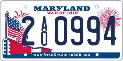 MD license plate 2AO0994
