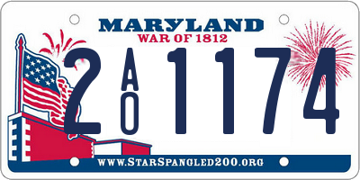 MD license plate 2AO1174