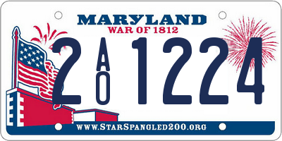 MD license plate 2AO1224
