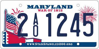 MD license plate 2AO1245