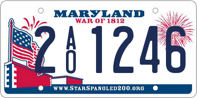 MD license plate 2AO1246