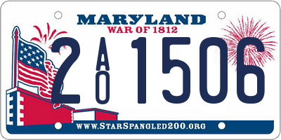 MD license plate 2AO1506