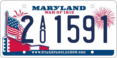 MD license plate 2AO1591
