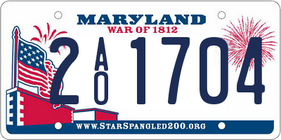 MD license plate 2AO1704
