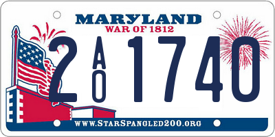 MD license plate 2AO1740