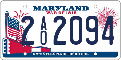 MD license plate 2AO2094