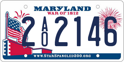 MD license plate 2AO2146