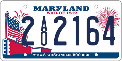 MD license plate 2AO2164