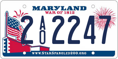 MD license plate 2AO2247