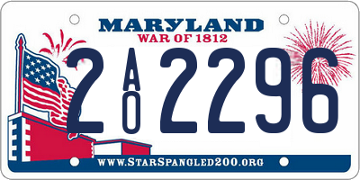 MD license plate 2AO2296